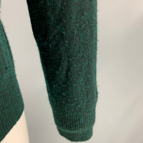 J.CREW Size S Green Heather Cashmere V-Neck Pullover