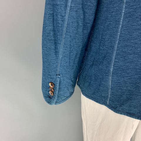 45rpm Size XL Indigo Cotton Notch Lapel Jacket