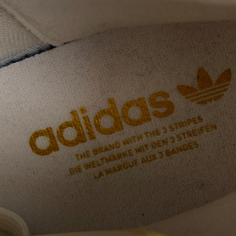 ADIDAS Size 10 White Cream Textured Leather Perforated Supercourt RX Sneakers