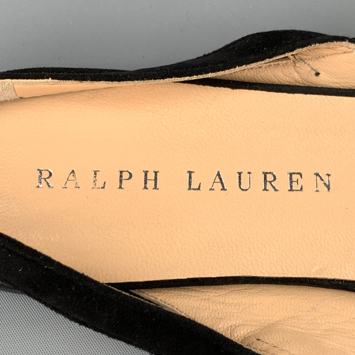 RALPH LAUREN Size 8.5 Beige & Brown Zebra Print Calf Hair Flats