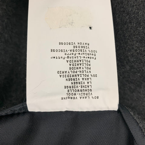 EMPORIO ARMANI Taille 42 Manteau de sport en polyamide et laine chinée anthracite