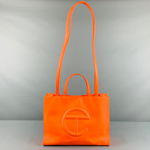 TELFAR Waist Size M Orange Textured Polyester Blend Tote Handbag