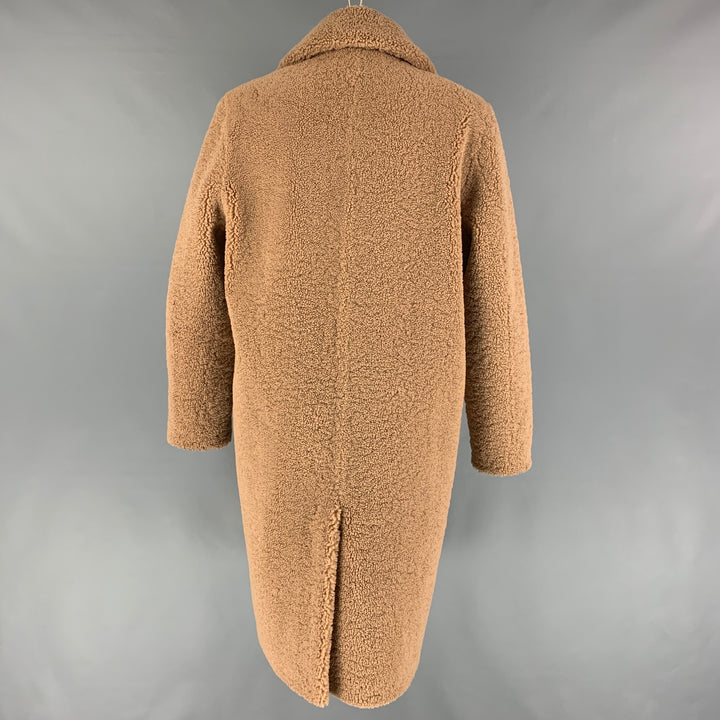STAND STUDIO Size 40 Tan Textured Polyester Frank Coat