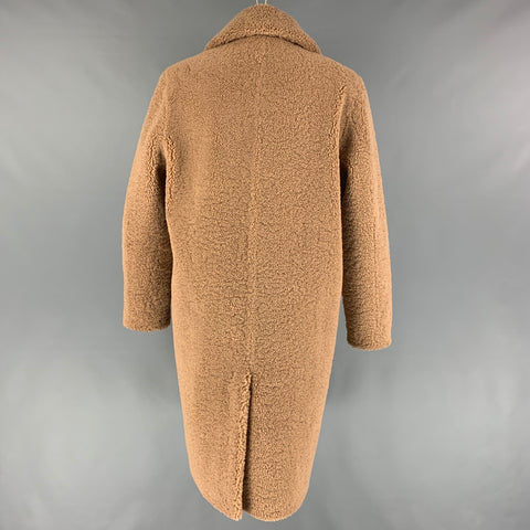 STAND STUDIO Size 40 Tan Textured Polyester Frank Coat