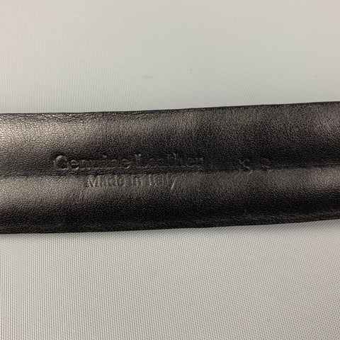 ROBERT TALBOTT Size 38 Black Embossed Leather Belt