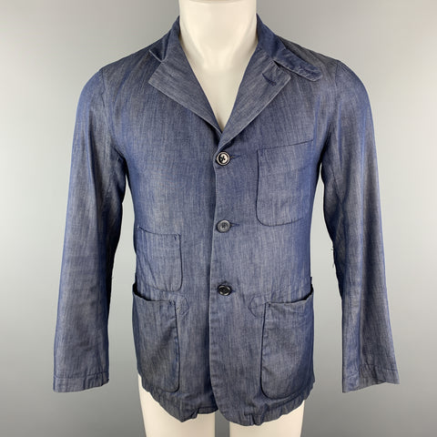 ENGINEERED GARMENTS Size XS Navy Cotton Buttoned Collar Patch Pockets Jacket
