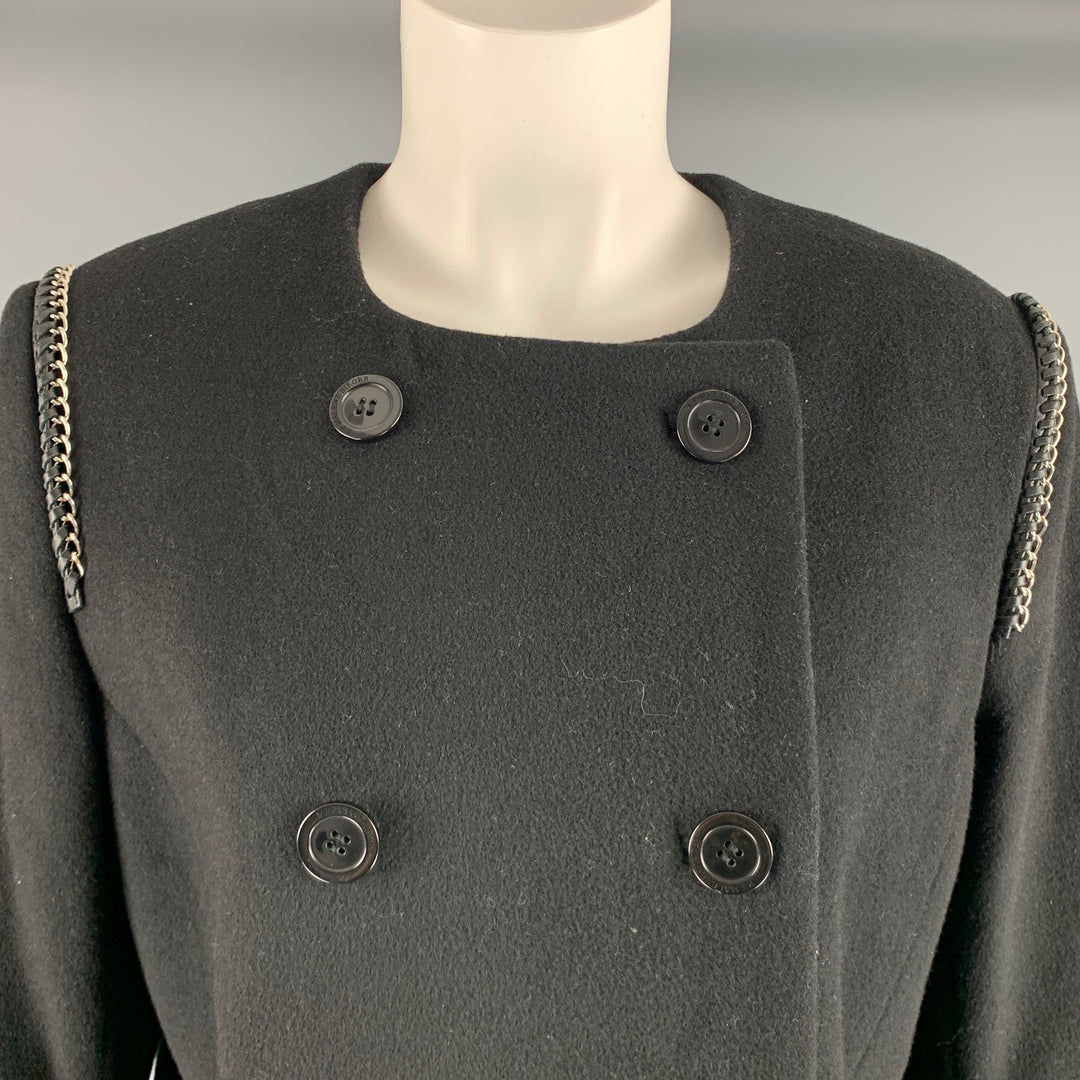 MALENE BIRGER Size 4 Black Wool Cashmere Double Breasted Coat