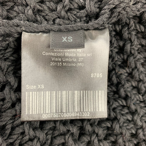 CALVIN KLEIN COLLECTION Size XS Black Knitted Cotton Fishnet Tank Top
