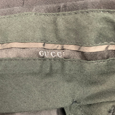 GUCCI by TOM FORD Size 30 Black Wool Blend Tuxedo Dress Pants