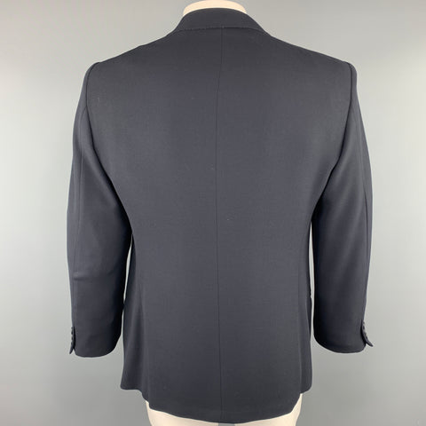 GIORGIO ARMANI 40 Navy Solid Wool Notch Lapel  Sport Coat