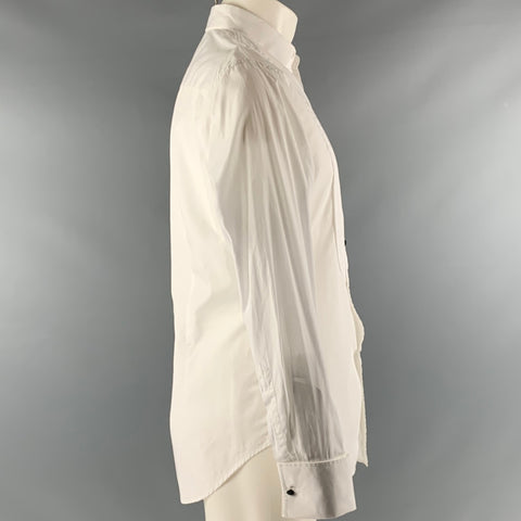 BAND OF OUTSIDERS Size M White Cotton Tuxedo Long Sleeve Shirt