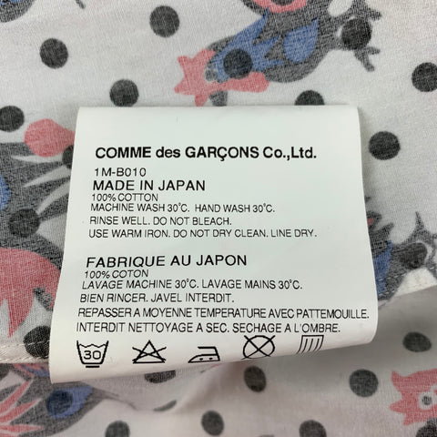 COMME des GARCONS BLACK Size L Multi-Color Polka Dot Cotton Short Sleeve Shirt