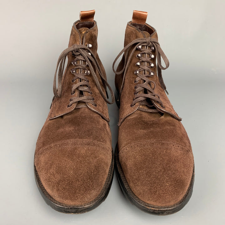 ALDEN 4196 Size 15 Brown Suede Leather Lace Up Boots