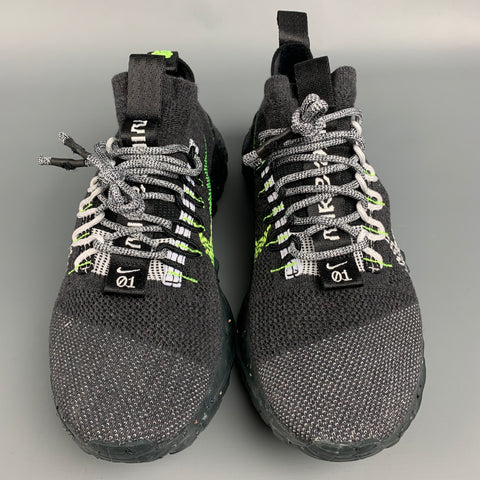NIKE Size 9.5 Black Mixed Materials Nylon Lace Up Space Hippie 01 Sneakers