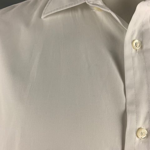 RALPH LAUREN Size XL White Cotton Button Up Long Sleeve Shirt