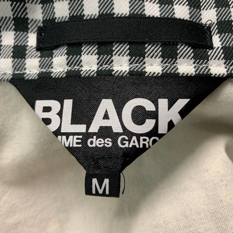 COMME des GARCONS Size M Black White Gingham Polyester Sport Coat