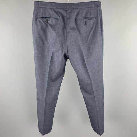REISS Size 36 Short Blue Wool Notch Lapel Suit
