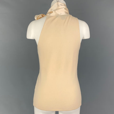 RALPH LAUREN Black Label Size M Cream Cashmere Blend Sleeveless Dress Top