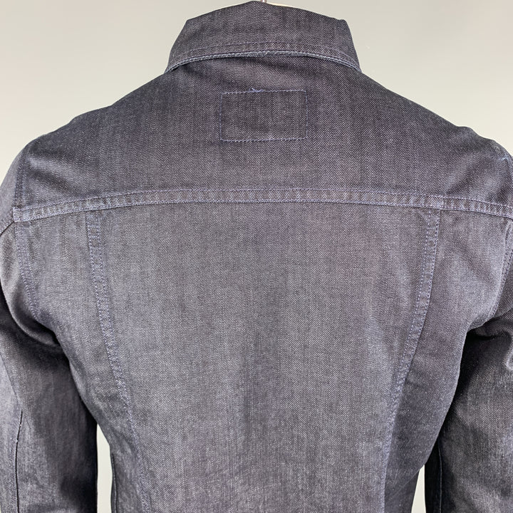 ADRIANO GOLDSCHMIED Size L Indigo Denim Cotton Snaps Trucker Jacket