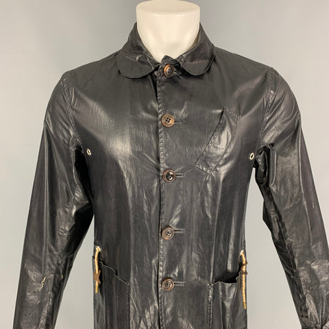 OLIVER SPENCER Taille 38 Veste en coton enduit noir