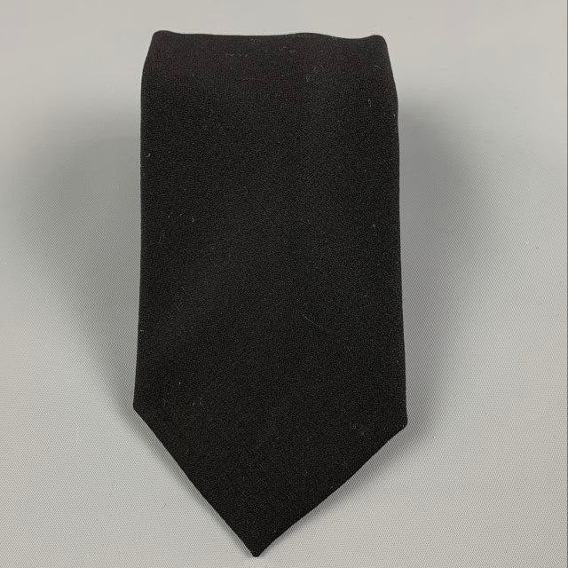 PRADA Black Virgin Wool Blend Tie