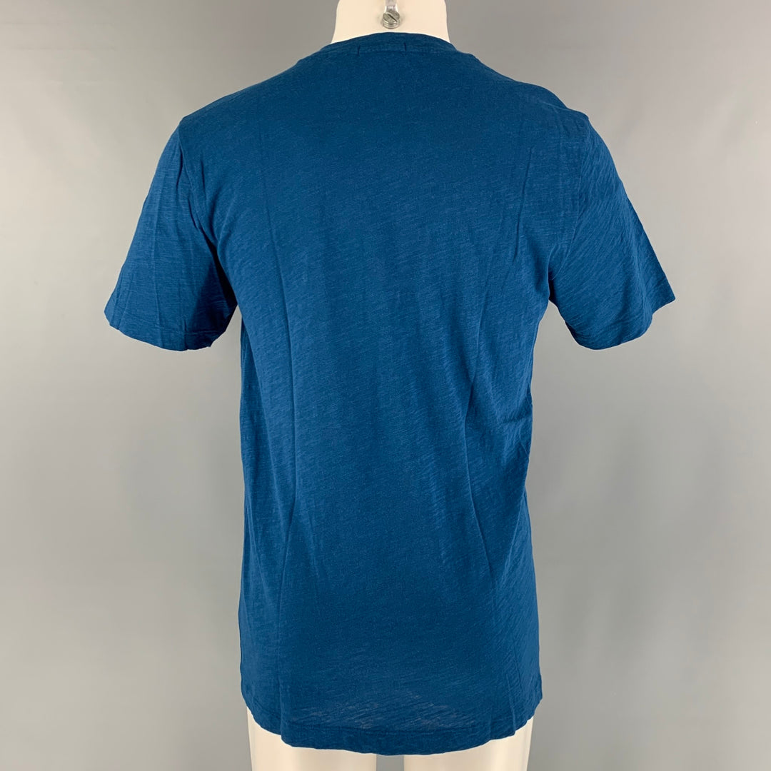 THEORY Size M Blue Cotton Short Sleeve T-shirt
