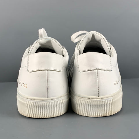 COMMON PROJECTS Size 10 White Leather Sneakers