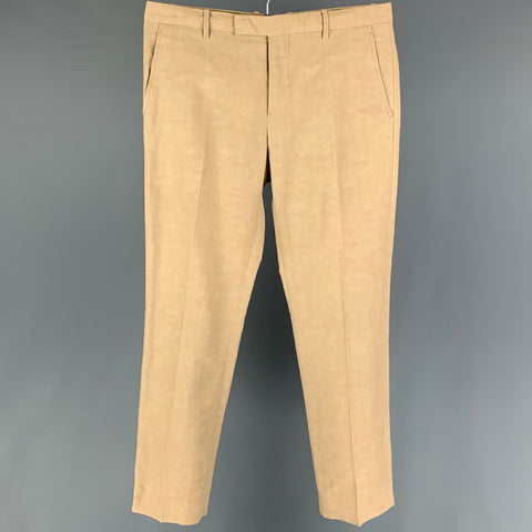 MARNI Size 34 Tan Nylon Blend Button Fly Dress Pants