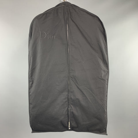 DIOR HOMME Taille 44 Costume à deux boutons en laine vierge noire à revers cranté