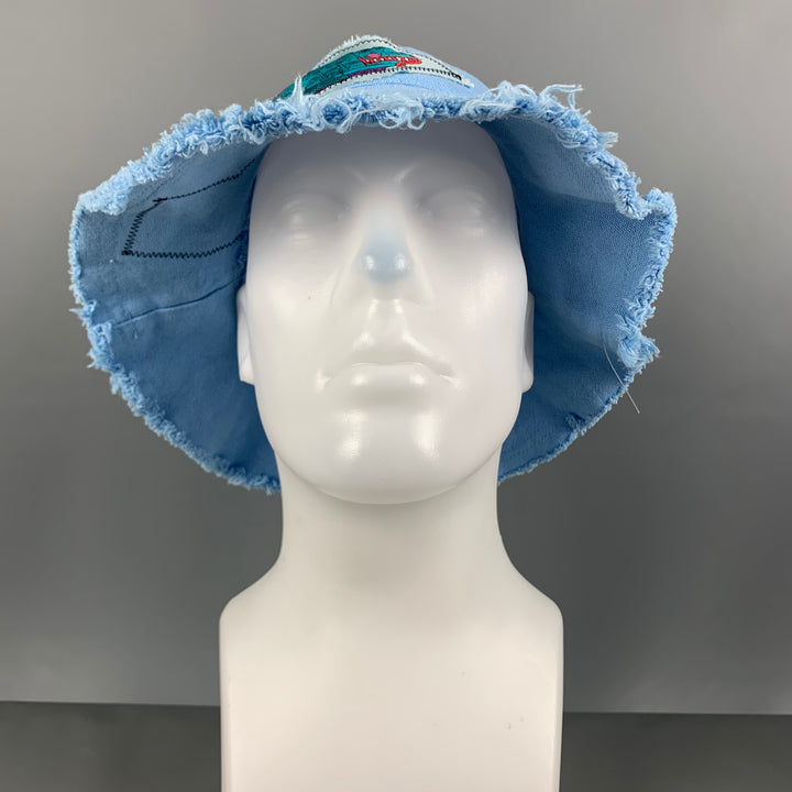 RESPOKE Size One Size Blue Aplique Canvas Hats