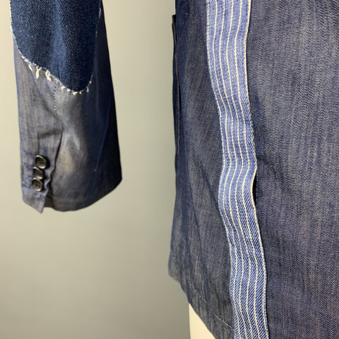 ENGINEERED GARMENTS Size XS Navy Cotton Buttoned Collar Patch Pockets Jacket