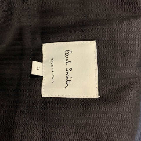 PAUL SMITH Regular Size 40 Black Multi-Color Print Wool Blend Shawl Collar 3 Piece Suit