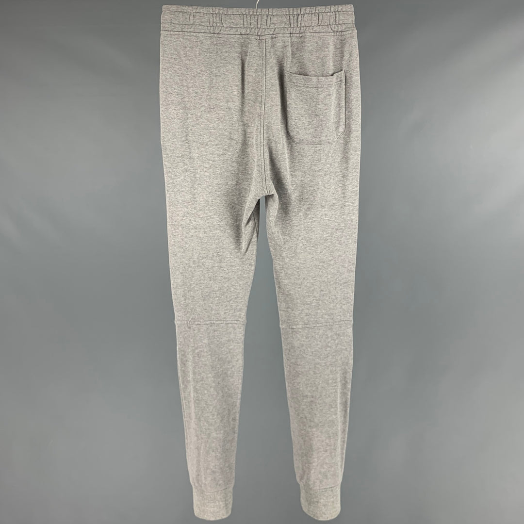 BALMAIN Size M Grey Heather Cotton Sweatpants