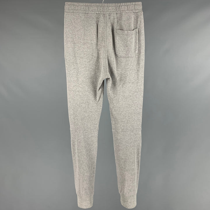 BALMAIN Size M Grey Heather Cotton Sweatpants