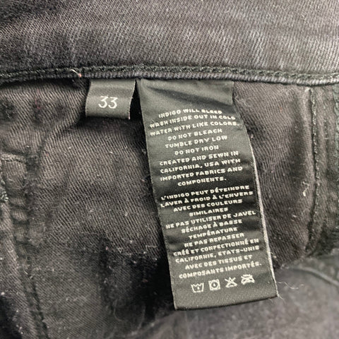 J.BRAND Talla 33 Vaqueros ajustados de algodón negro