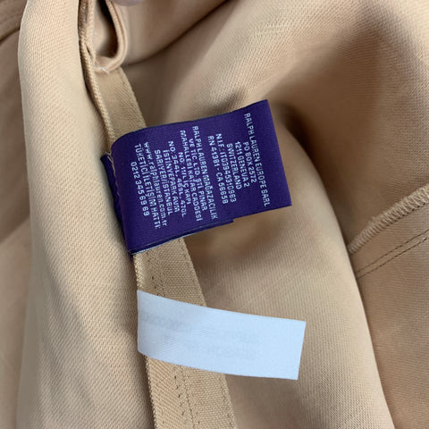 Colección RALPH LAUREN Talla 8 Vestido con broches en mezcla de acetato beige