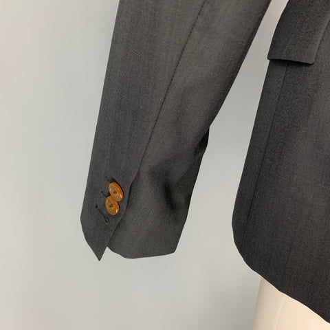 VIVIENNE WESTWOOD MAN Size 40 Charcoal Wool Peak Lapel Sport Coat