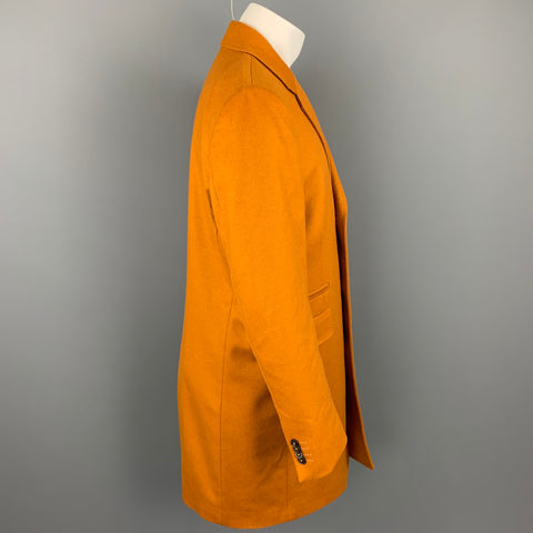 PAUL SMITH Size 42 Tan Wool / Cashmere Notch Lapel Coat