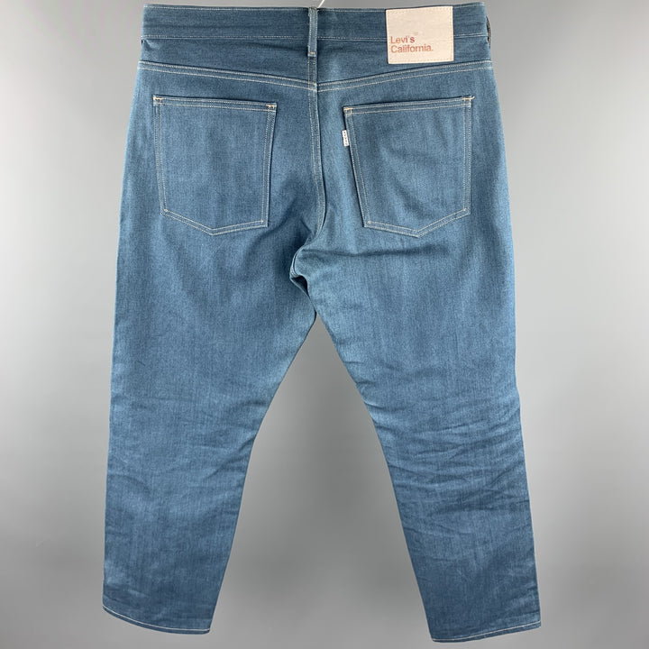LEVI'S CALIFORNIA Size 32 Blue Contrast Stitch Selvedge Denim Jeans