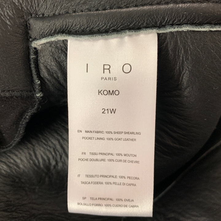 IRO Size L Grey Black Shearling Oversized Jacket
