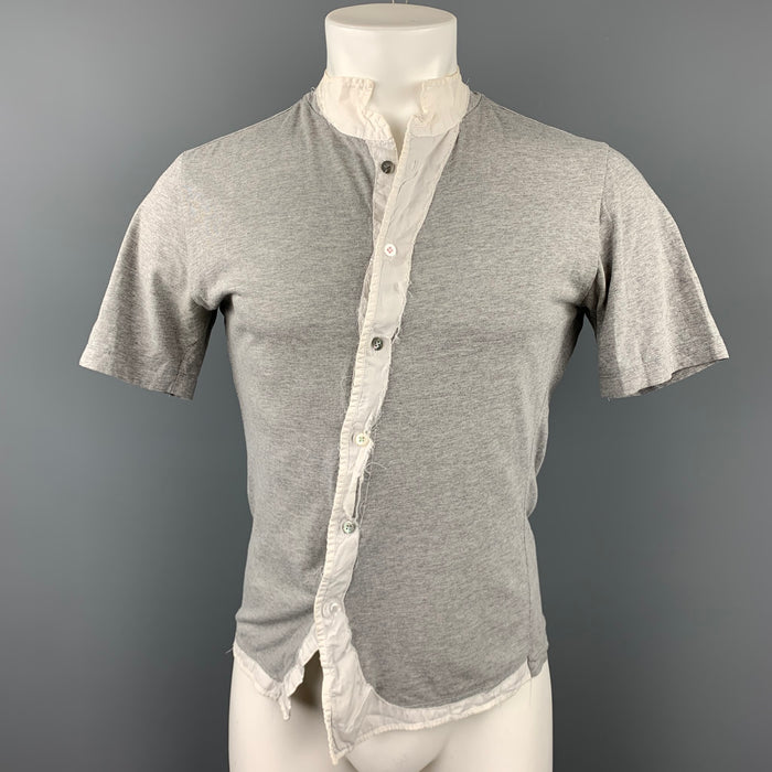 HUSSEIN CHALAYAN Taille XS Chemise manches courtes boutonnée en coton gris