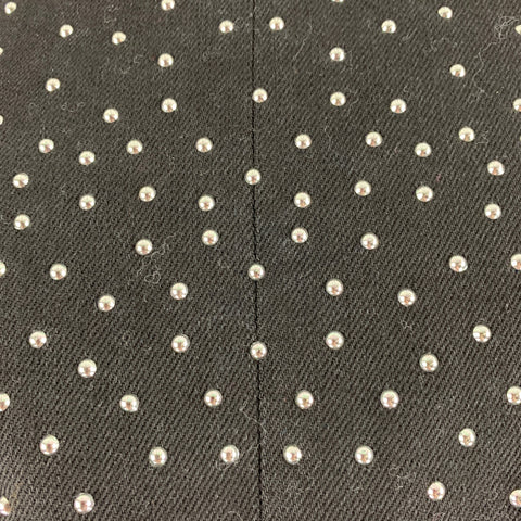BALMAIN Size 40 Black Studded Cotton Open Front Jacket