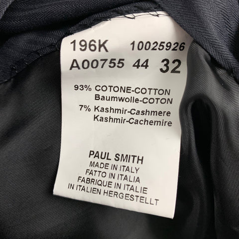 PAUL SMITH Soho Fit Size 40 Regular Forest Green Corduroy Cotton Notch Lapel Suit