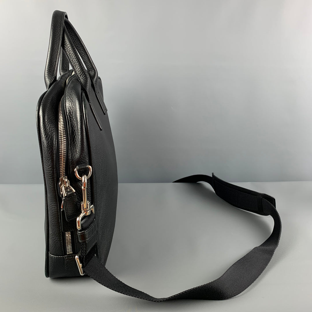BALLY Black Leather Top Handles Shoulder Bag