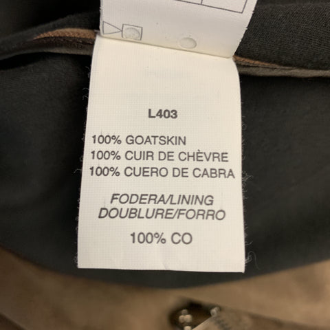 ARMANI COLLEZIONI Taille 42 Veste de moto zippée en daim uni marron