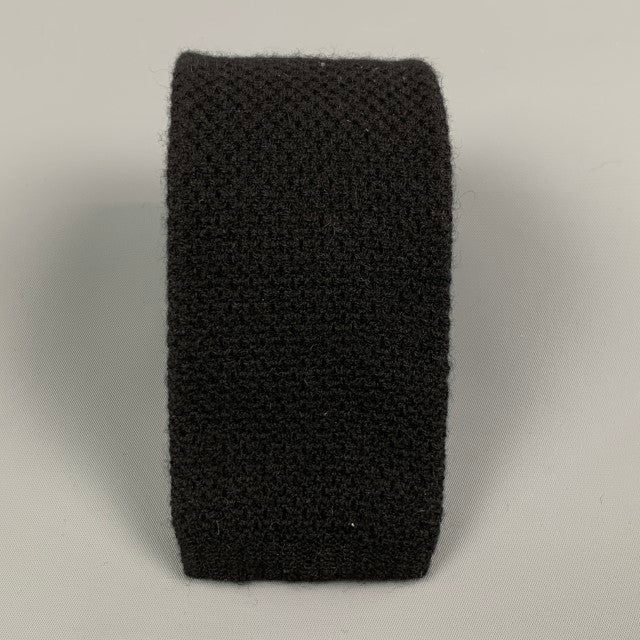 POLO by RALPH LAUREN Black Textured Cashmere Tie