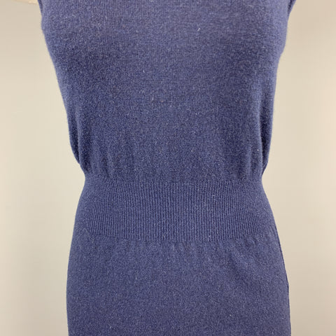 COMME des GARCONS Size M Navy Wool / Nylon Knit Tank Top