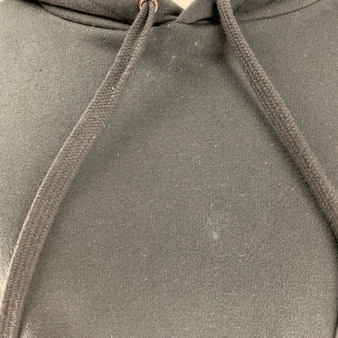 CHROME HEARTS Size M Black White Logo Cotton Hoodie Sweatshirt