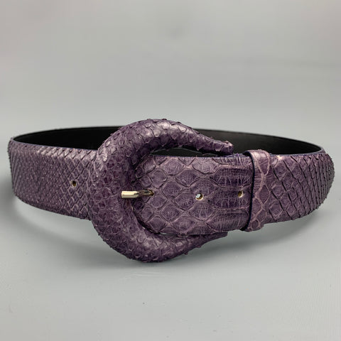 ORCIANI Cinturón de piel de serpiente morado