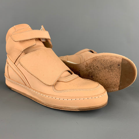 HENDER SCHEME MIP-06 Size 10.5 Natural Vachetta Leather High Top Sneakers